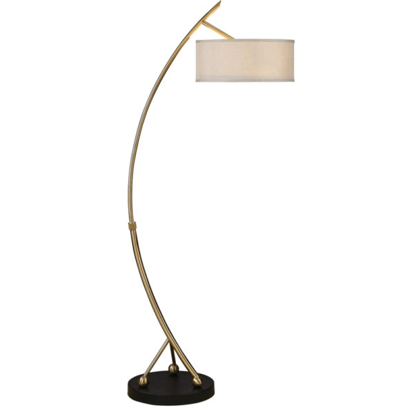 Uttermost Vardar Curved Brass Floor Lamp 28089 1