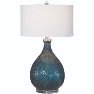 Uttermost Eline Blue Glass Table Lamp 28209 1