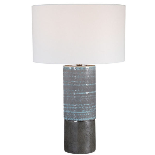 Uttermost Prova Gray Textured Table Lamp 28372