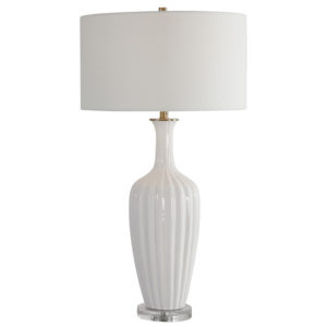 Uttermost Strauss White Ceramic Table Lamp 28374 1