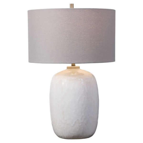 Uttermost Winterscape White Glaze Table Lamp 28390 1