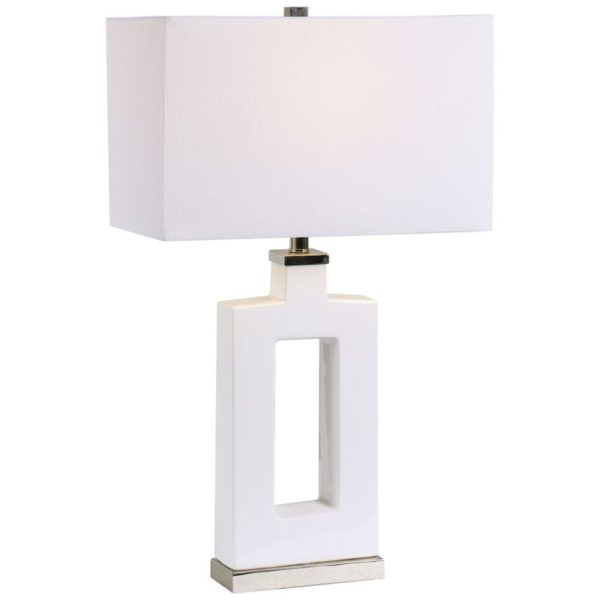 Uttermost Entry Modern White Table Lamp 28426 1