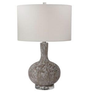 Uttermost Turbulence Distressed White Table Lamp 28483 1