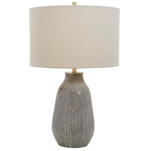 Uttermost Monacan Gray Textured Table Lamp 28484 1