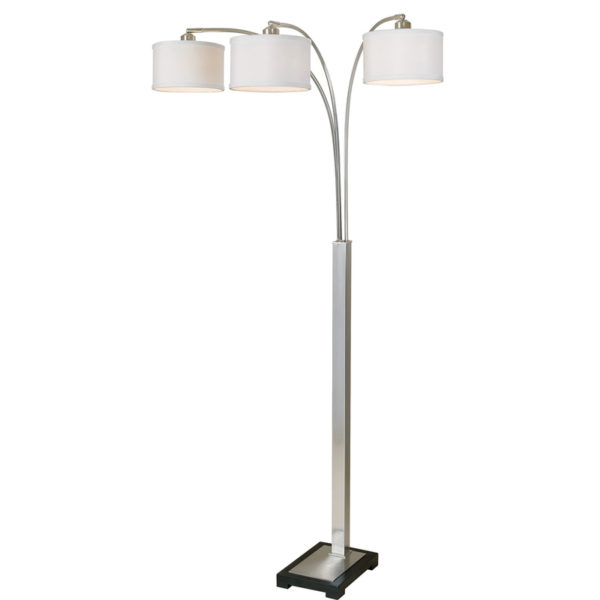 Uttermost Bradenton Nickel 3 Light Floor Lamp 28641 1