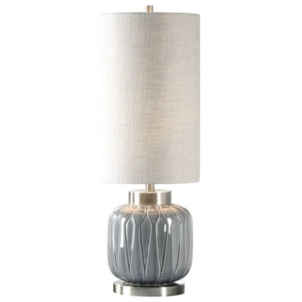Uttermost Zahlia Aged Gray Ceramic Lamp 29559 1