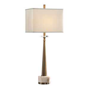 Uttermost Verner Tapered Brass Table Lamp 29616 1