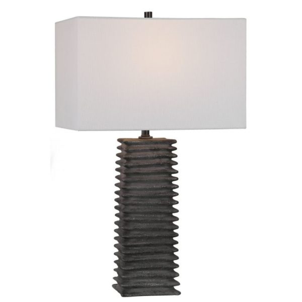 Uttermost Sanderson Metallic Charcoal Table Lamp 29737