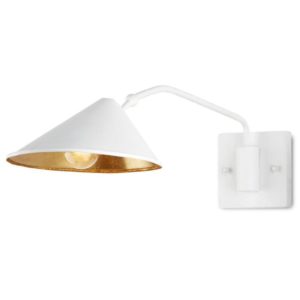 Currey Serpa Single White Wall Sconce 5000 0205