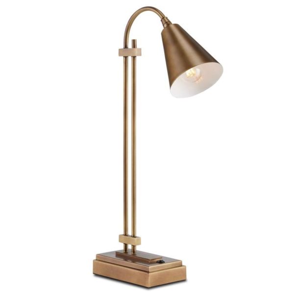 Currey Symmetry Brass Desk Lamp 6000 0782