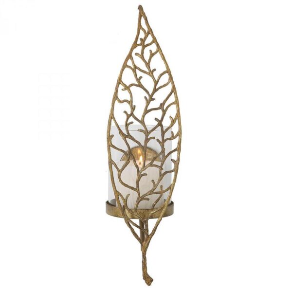 Uttermost Woodland Treasure Gold Candle Sconce 04334