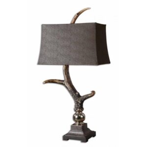 Uttermost Stag Horn Dark Shade Table Lamp 27960
