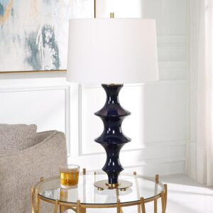 Uttermost Coil Sculpted Blue Table Lamp 30196