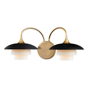 2 LIGHT WALL SCONCE 1012 AGB