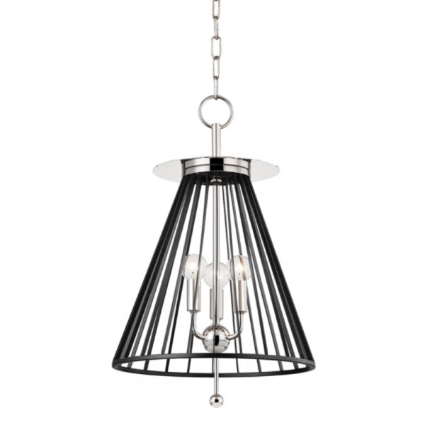 3 LIGHT PENDANT 1014 PN BK