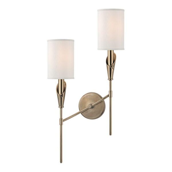 2 LIGHT LEFT WALL SCONCE 1312L AGB