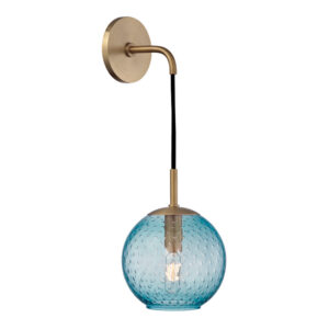1 LIGHT WALL SCONCE BLUE GLASS 2020 AGB BL