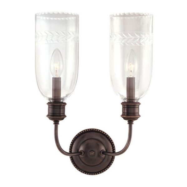 2 LIGHT WALL SCONCE 292 OB