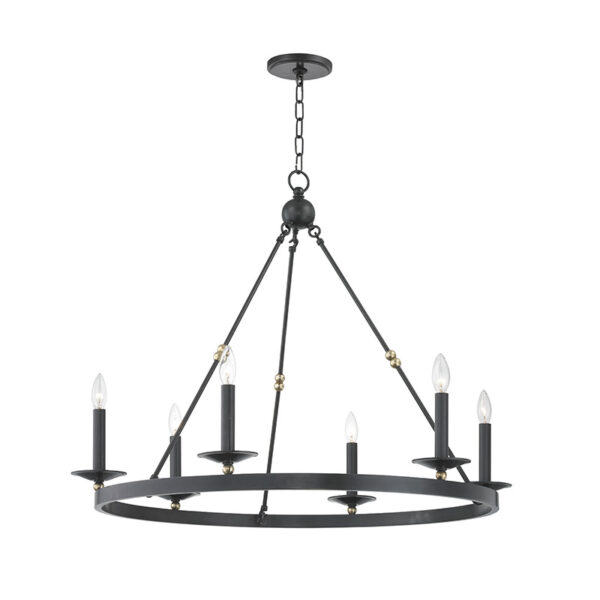 6 LIGHT CHANDELIER 3206 AOB