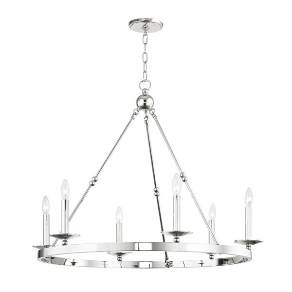 6 LIGHT CHANDELIER 3206 PN