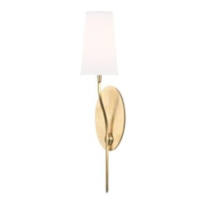 1 LIGHT WALL SCONCE w/WHITE SHADE 3711 AGB WS
