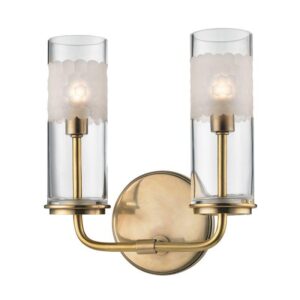 2 LIGHT WALL SCONCE 3902 AGB