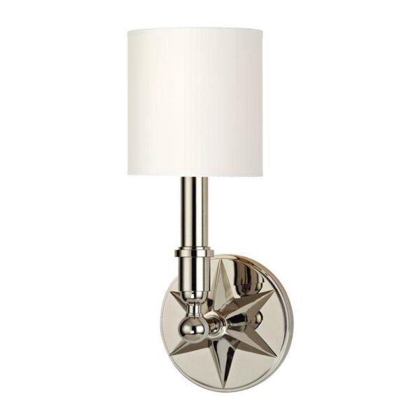 1 LIGHT WALL SCONCE w/WHITE SHADE 4081 PN WS