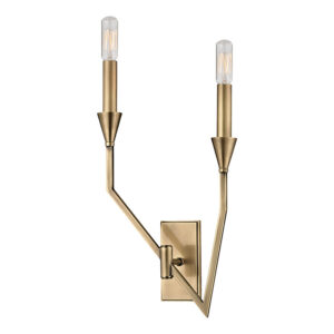 2 LIGHT LEFT WALL SCONCE 8502L AGB
