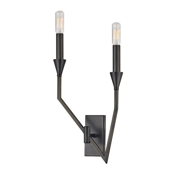 2 LIGHT LEFT WALL SCONCE 8502L OB