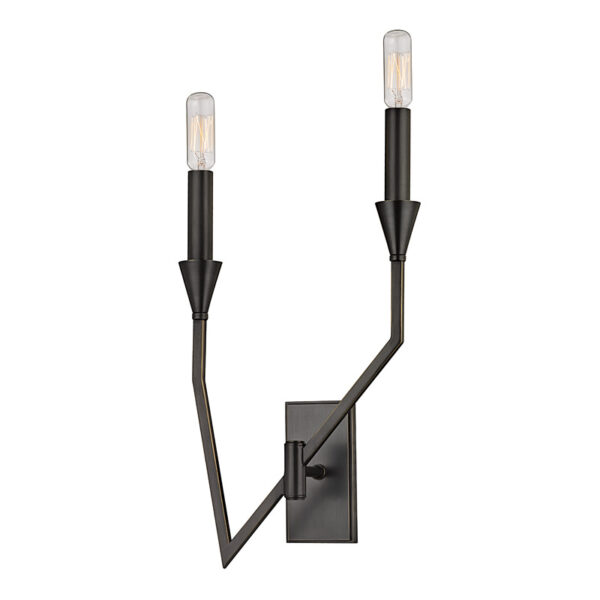 2 LIGHT RIGHT WALL SCONCE 8502R OB