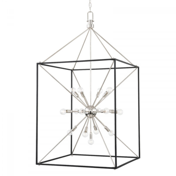 25 LIGHT CHANDELIER 8927 PN BK