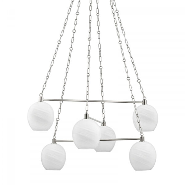 6 LIGHT CHANDELIER 9138 PN