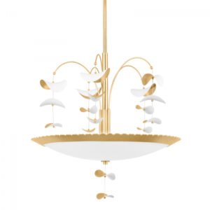 6 LIGHT SMALL CHANDELIER KBS1747806 GL SWH