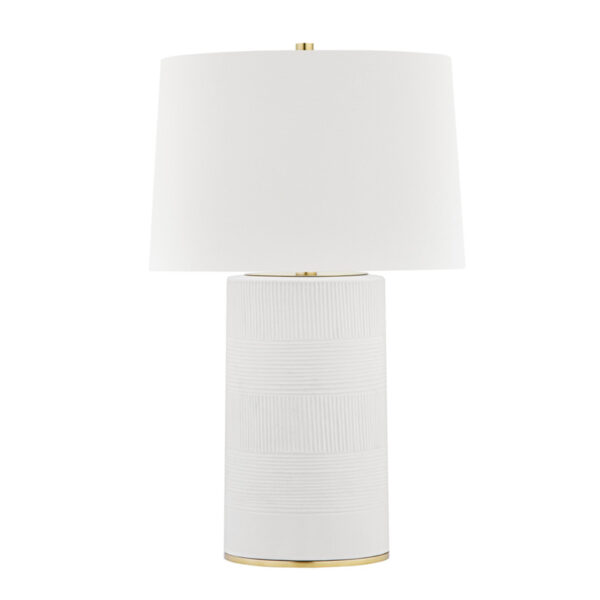 1 LIGHT TABLE LAMP L1376 AGB WH