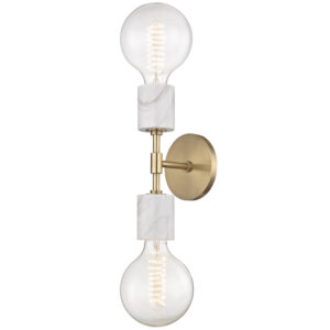Mitzi by Hudson Valley Lighting Asime Wall Sconce H120102 AGB