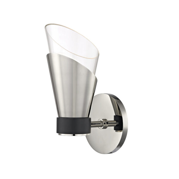 Mitzi by Hudson Valley Lighting Angie Wall Sconce H130101 PN BK