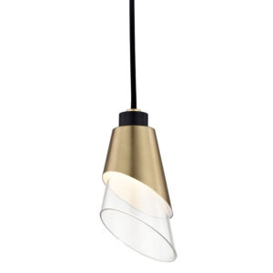 Mitzi by Hudson Valley Lighting Angie Pendant H130701 AGB BK