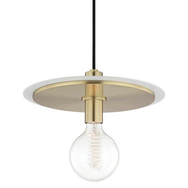 Mitzi by Hudson Valley Lighting Milo Pendant H137701L AGB WH