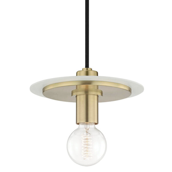 Mitzi by Hudson Valley Lighting Milo Pendant H137701S AGB WH