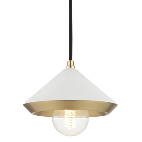 Mitzi by Hudson Valley Lighting Marnie Pendant H139701S AGB WH