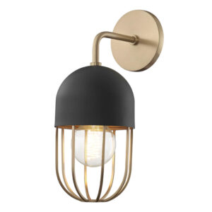 Mitzi by Hudson Valley Lighting Haley Wall Sconce H145101 AGB BK