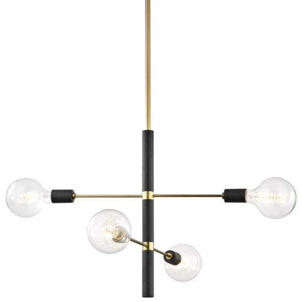 Mitzi by Hudson Valley Lighting Astrid Chandelier H178804 AGB BK