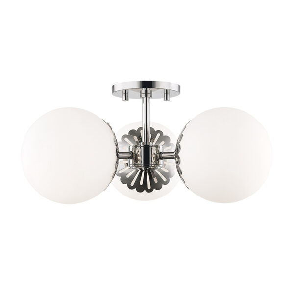 Mitzi by Hudson Valley Lighting Paige Semi Flush H193603 PN