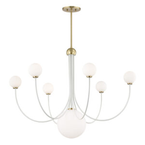 Mitzi by Hudson Valley Lighting Coco Chandelier H234807 AGB WH