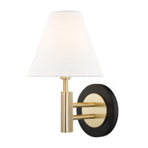 Mitzi by Hudson Valley Lighting Robbie Wall Sconce H264101 AGB BK