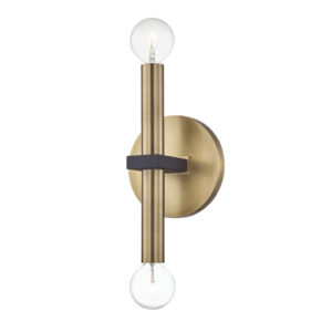 Mitzi by Hudson Valley Lighting Colette Wall Sconce H296102 AGB BK