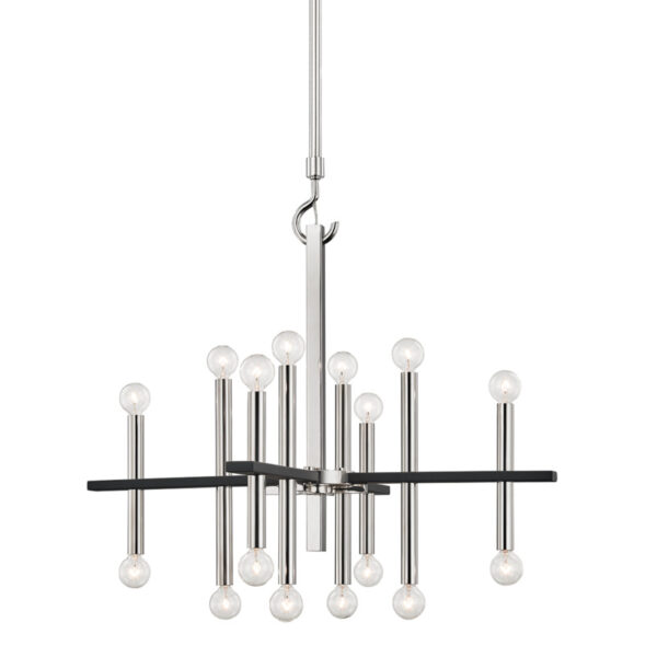 Mitzi by Hudson Valley Lighting Colette Chandelier H296816 PN BK