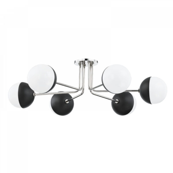 Mitzi by Hudson Valley Lighting Renee Semi Flush H344606 PN BK