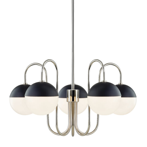 Mitzi by Hudson Valley Lighting Renee Chandelier H344805 PN BK