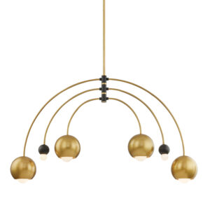 Mitzi by Hudson Valley Lighting Willow Chandelier H348806 AGB BK